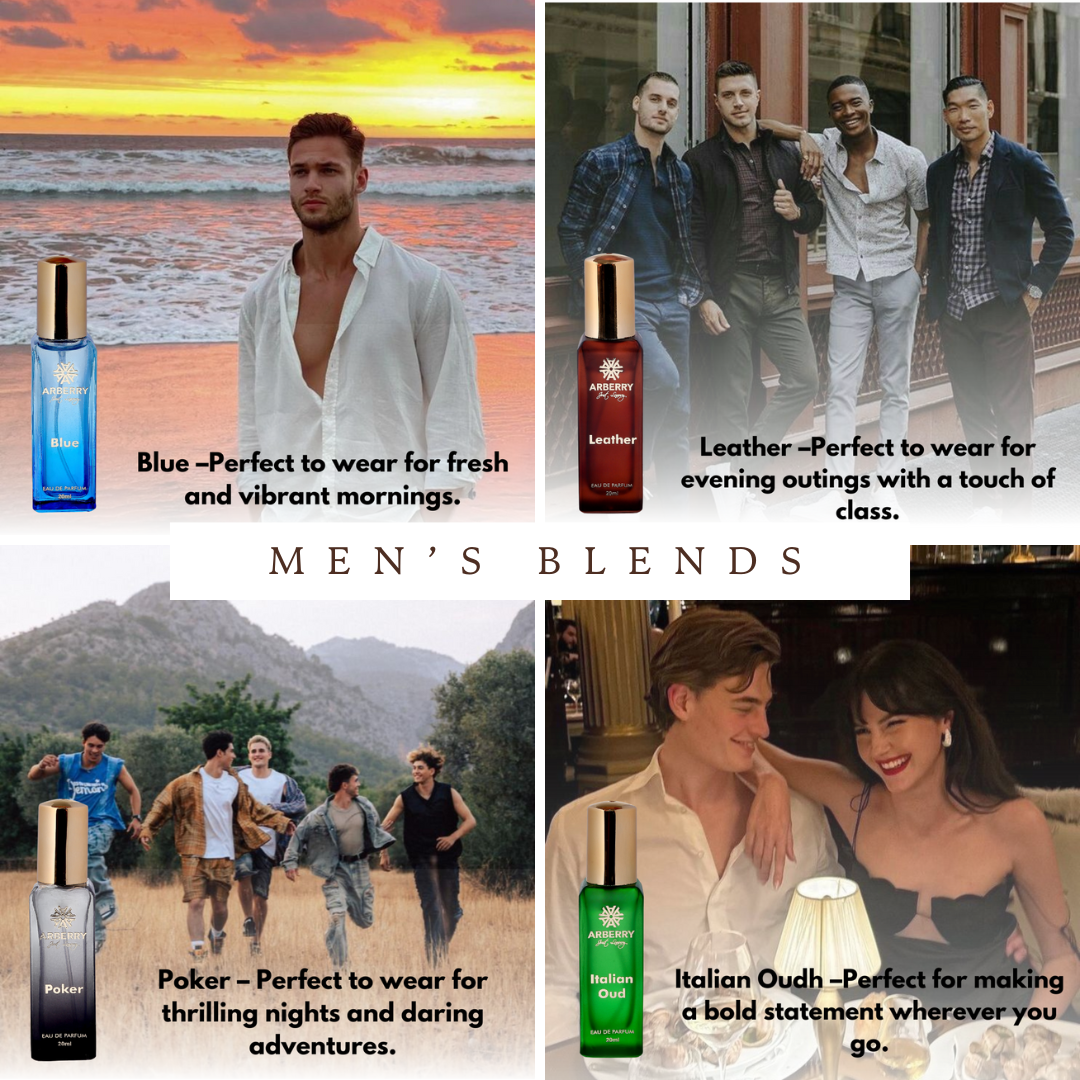  ARBERRY MENS BLENDS 4X20ML COMBO UNISEX EDP 80ML